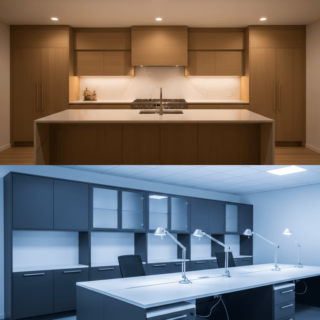Residential kitchen and commercial office cabinet installations