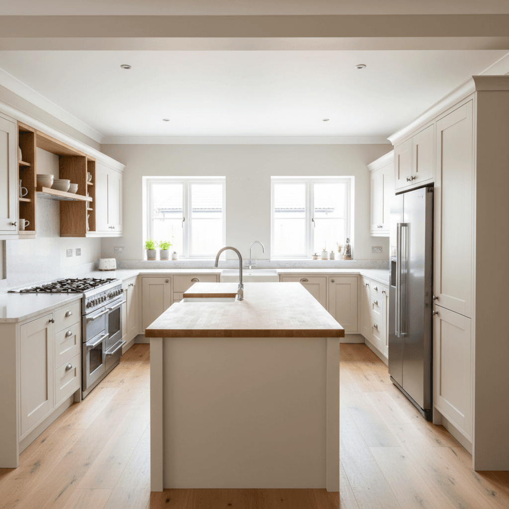 Full kitchen cabinet installation in residential home