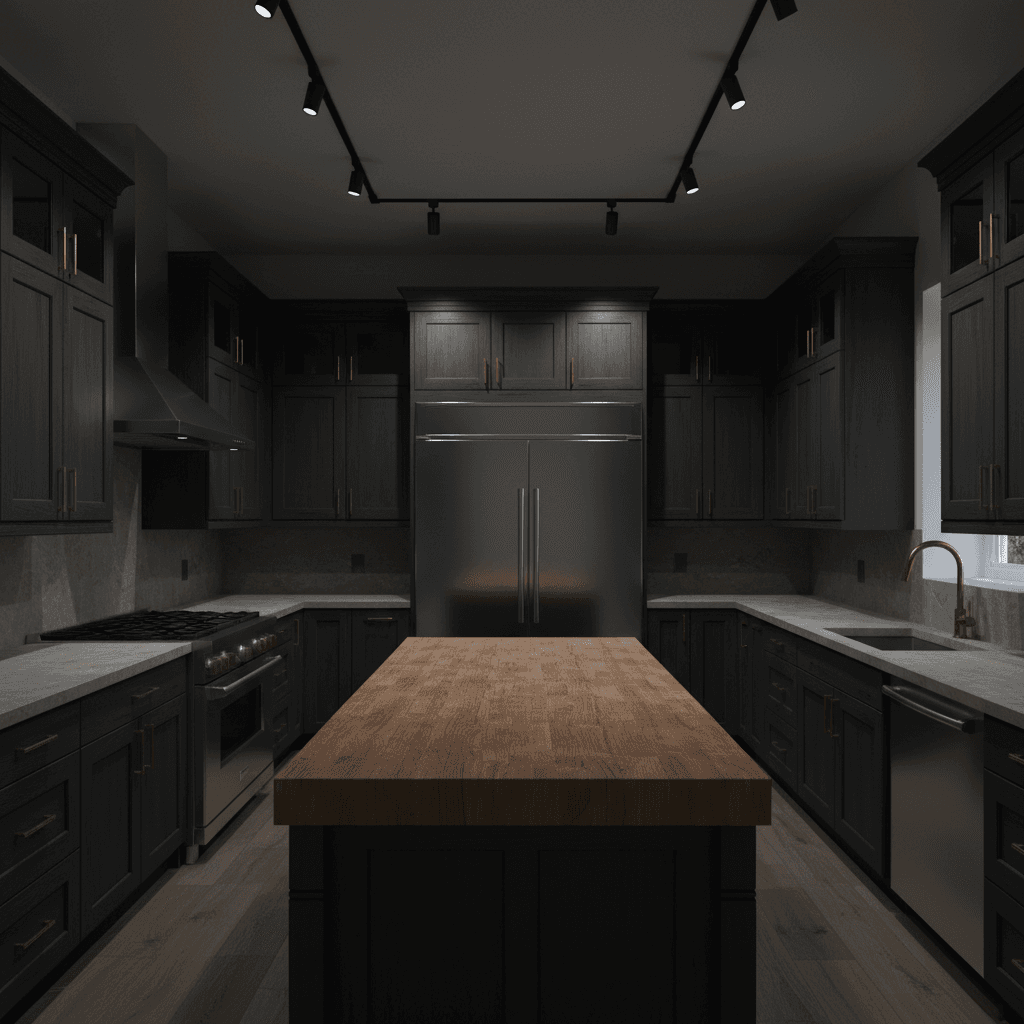 Full kitchen renovation with custom cabinets